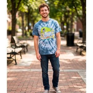 Nickelodeon Rugrats Reptar Tie Dye Graphic T-Shirt Mens Large Shirt 90s Retro